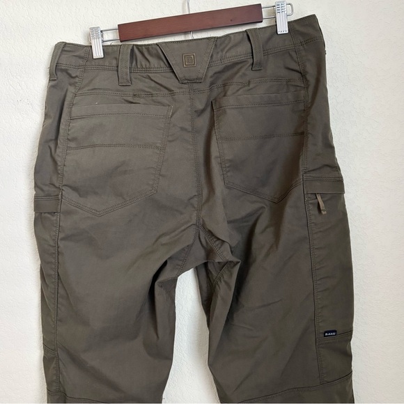 5.11 Tactical Green Cargo Pants Mens Size 36 Polyester Cotton Stretch Outdoor - Picture 5 of 14